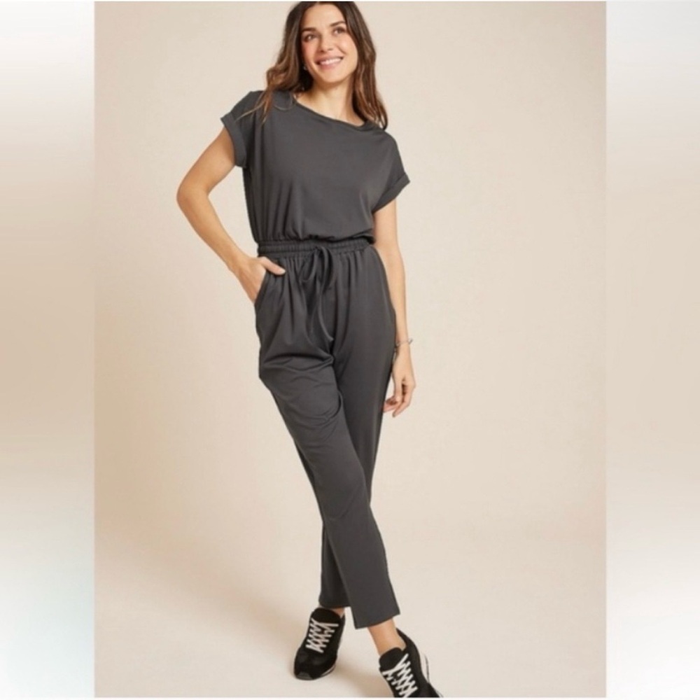 Maurices Classic Traveler Charcoal Grey Jumpsuit 1X